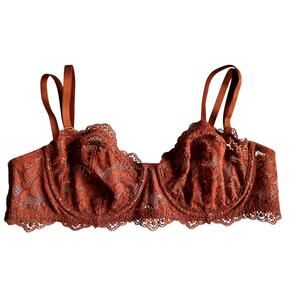 New Free People Women's Desert Brick Maya Convertible Bralette Lace Bra Size 34B